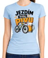 Cyklo tričko - Jezdím kvůli PIVU