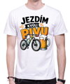Cyklo tričko - Jezdím kvůli PIVU