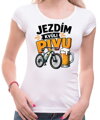 Cyklo tričko - Jezdím kvůli PIVU
