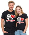 Partnerská trička - Moje srdce patří JÍ / JEMU 2ks