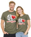 Partnerská trička - Moje srdce patří JÍ / JEMU 2ks