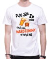 Narozeninové tričko – Piju jen 2x za rok