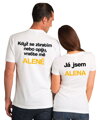 Partnerská trička - Když se ztratím nebo opiju, vraťte mě (Vl. jméno) (dámské + pánské tričko)