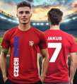 Bavlněné tričko - CZECH REPUBLIC+ vl.jméno a číslo
