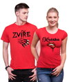 Partnerská trička - Kráska a zvíře 2ks