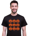 Tričko - 9 vyřezávaných dýní (Halloween)