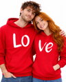 Partnerské mikiny - LOVE - RED (cena za pár)