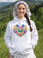 Dámská mikina- Barevné Lidové srdíčko