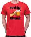 Tričko pro pivaře - Cvičím pravidelně