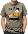 Tričko pro pivaře - Cvičím pravidelně