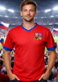 ⚽ Fotbalový dres - Česká republika -červený
