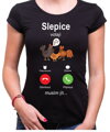 Tričko - Slepice volají, musím jít...