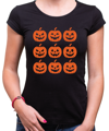 Tričko - 9 vyřezávaných dýní (Halloween)