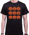 Tričko - 9 vyřezávaných dýní (Halloween)