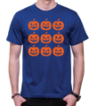 Tričko - 9 vyřezávaných dýní (Halloween)