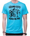 Cyklo pivní tričko - Všechny cesty vedou na Pivo
