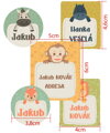 SADA Nažehlovacích jmenovek s vl. jménem (ZOO 24ks)