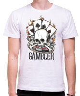 Originálne a vtipné Hráčske tričko pre hráčov a fanúšikov pokru zo série hobby-Tričko - Gambler