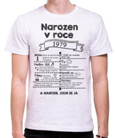 Originální a netradiční tričko pro oslavence okruhliny, jako dárek k narozeninám-Retro tričko - Skvělý ročník 1979