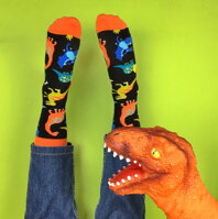 Veselé farebné ponožky s obrázkami pre milovníkov dinosaurov -Ponožky - Dino