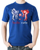Originálne a motivačné tričko pre športových fanúšikov a milovníkov ľadového hokeja na majstrovstvá -Tričko - Fandím našim