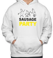 Vtipná seriálová mikina z kolekcie párty,na správnej klacek /sausage párty-Mikina- Sausage Party