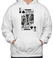 Originální hráčská mikina pro hráče karet či pokeru, vhodná jako dárek k narozeninám-Mikina - King - Královská karta