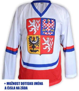 Hokejový dres - Česká republika - bílý