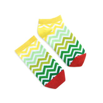 Ponožky - Green stripes (kotníkové)