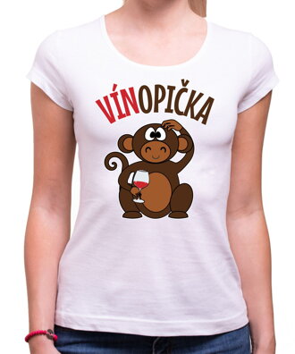 Vinařské tričko - Vínopička s opičkou