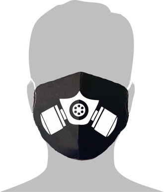 Ochranná rouška - Plynová maska (Textilní černá)