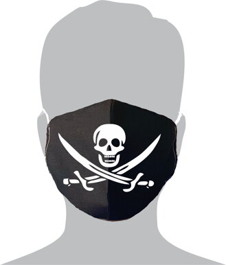 Ochranná rouška - Pirát (Textilní černá)