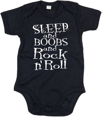 Dětské body - Sleep, Boobs & Rock 'n' Roll