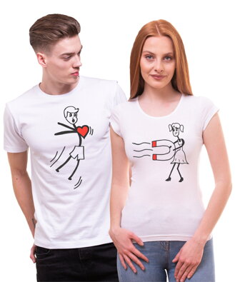 Partnerská trička - Láska magnet (dámske+pánske tričko)