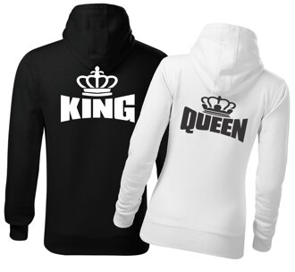Partnerské mikiny MODERN KING - QUEEN (cena za 1ks)