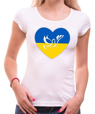 Tričko - Srdce Ukrajina (Podpora Ukrajině)