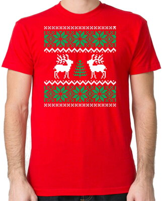Tričko - Vánoční vzor