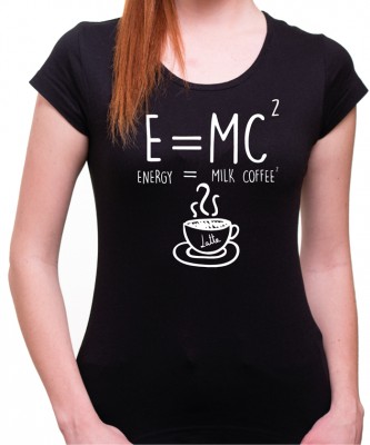 Tričko coffee - E=mc²  