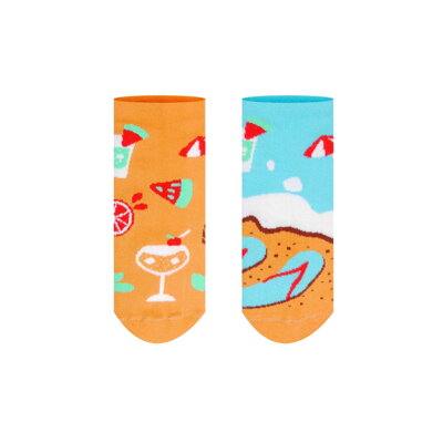 Veselé ponožky Pláž - kotníkové