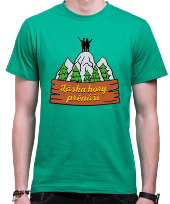 Turistické tričko - Láska hory přenáší