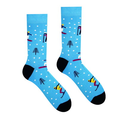Veselé ponožky lyžař
