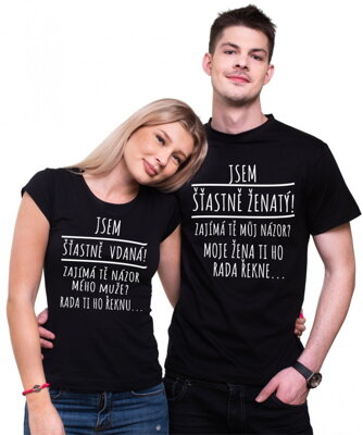 Partnerská trička - Šťastný manželský pár (dámske+pánske tričko)