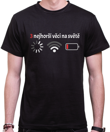 Vtipné tričko - 3 nejhorší věci na světě