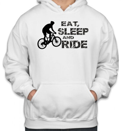 Cyklistická mikina - Eat, sleep and ride on bike