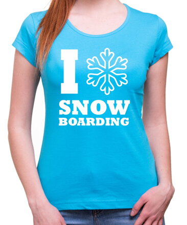 Dámske tričko I snowboarding