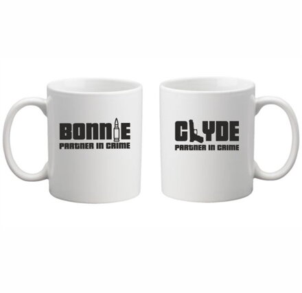 Sada: 2 hrnky Bonnie and Clyde