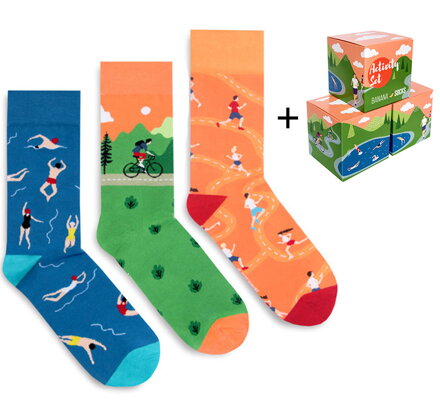 Sada 3ks ponožek - Activity set + box zdarma