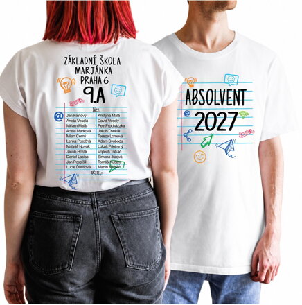 Absolventské tričko - ABSOLVENT - Sešit