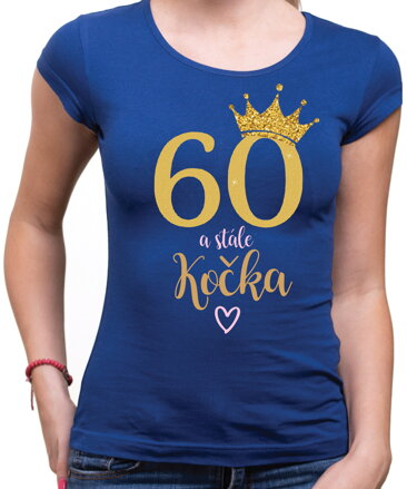 Narozeninové tričko - 60 a stále kočka 