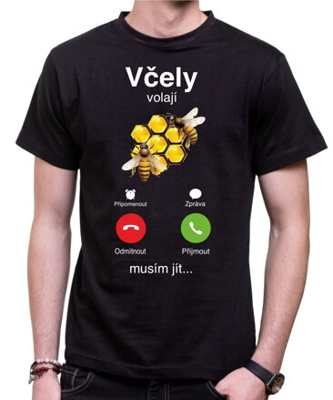 Včelářské tričko - Včely volají, musím jít... Phone